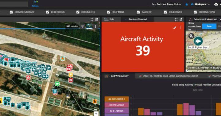 Visual Profiler detections are ingested into the GXP Xplorer Platform database for exploitation, dissemination, and intelligence with multi-int data fusion. Imagery courtesy of MetaVI.